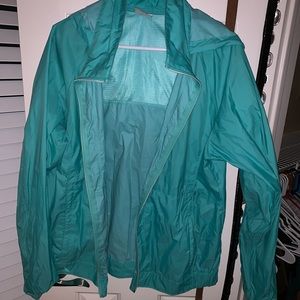 Women’s Teal Columbia Rain Jacket - XL